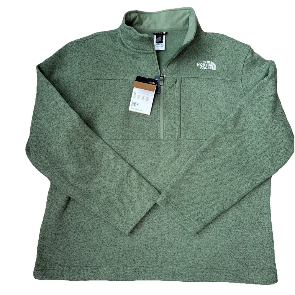 NWT‎ The North Face Men's Gordon Lyons 1/4 Zip Bark Mist Heath XL Pullover